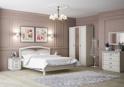 Спальня Валенсия 2, тип кровати Корпусные, цвет Валенсия